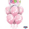 Bukiet 1070 Pink Baby Girl Moon & Stars Deluxe Qualatex #23598 24940-6