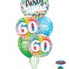 Bukiet 1037 You're 60 — Time to Party! Qualatex #23636 49548-2 52962-2