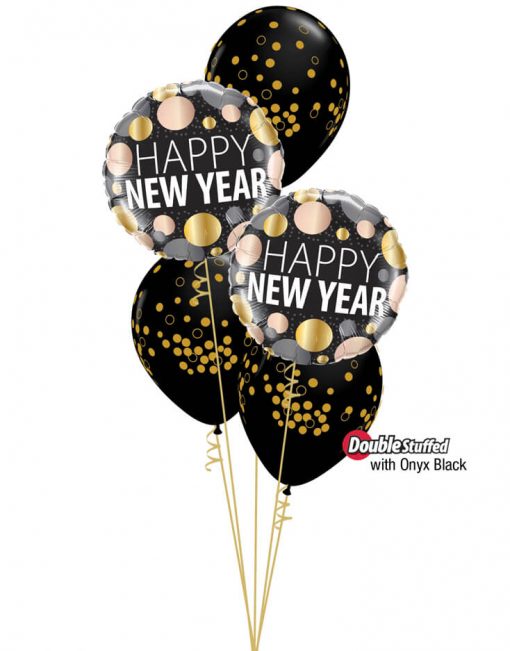 Bukiet 1113 Sparkling New Year Confetti Qualatex #58163-2 56844-3 43737-3