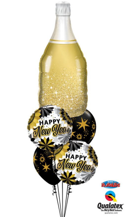 Bukiet 1126 Cheers to the New Year! Qualatex #98219 89858-2 97461-2