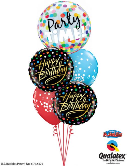 Bukiet 1144 Happy Birthday, It's Party Time! Qualatex #23636 57295-2 52964-2