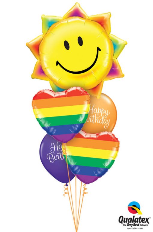 Bukiet 1231 Birthday Sunshine & Rainbows Qualatex #26531 78715-2 89447-2
