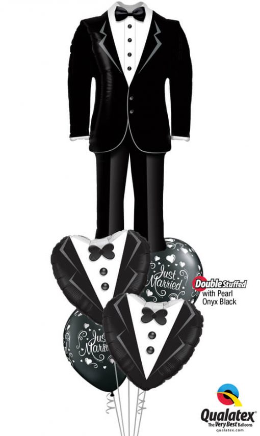 Bukiet 1173 Handsome Groom Suit Qualatex #57372 15784-2 18652-2 43770-2