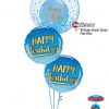 Bukiet 1219 Confetti Pale Blue Bubble Birthday Qualatex #57789 78676-2 80569 43762