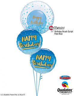 Bukiet 1219 Confetti Pale Blue Bubble Birthday Qualatex #57789 78676-2 80569 43762