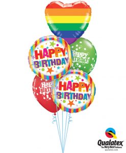 Bukiet 1230 A Very Happy Birthday! Qualatex #78715 16770-2 52962-2