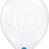 11" / 28cm New Year Sparkle & Dots Diamond Clear Qualatex #97325-1