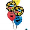 Bukiet 1248 Happy Birthday Smileys Qualatex #78718-2 85705-3