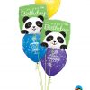 Bukiet 1281 Peek-a-Bear Panda Birthday Qualatex #87995-2 18374-3