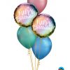 Bukiet 1274 Colorful Chrome Birthday Qualatex #88027-2 58273-1 58275-1 58272-1