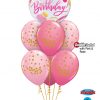 Bukiet 1345 Pink ‘N’ Gold Birthday Fun Qualatex #87745 56844-6 43791-3 43766-3