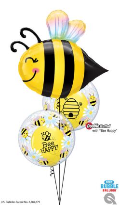 Bukiet 1597 Happy as Can Bee! Qualatex #15733 16376-2 17587-2