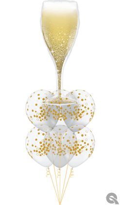 Bukiet 1762 Champagne on golden ice… Qualatex #26695 56844-6