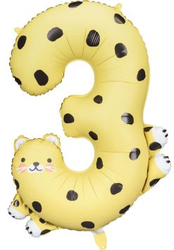 38" / 98cm Balon foliowy Cyfra 3 - Gepard PartyDeco #FB163-3
