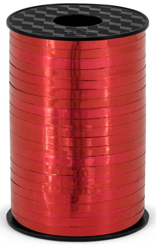 Wstążka plastikowa, czerwony, 5mm/225m